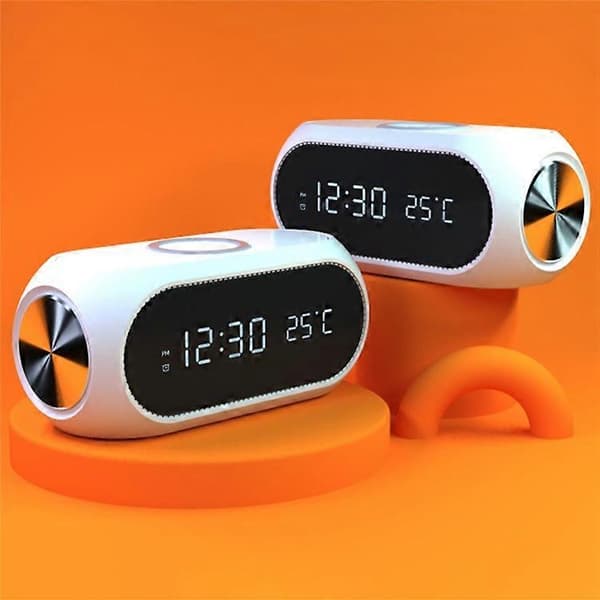W288 ABS Temperatur Dato Display Digital Vækkeur 15W Trådløs Oplader