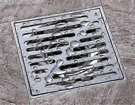 150x150mm Bruseafløb i rustfrit stål, stort badeværelsesgulvafløb, afløbsrist