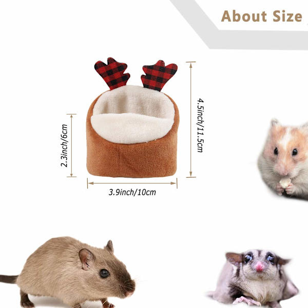 Mjuk Liten Djurbädd Hamsterbo Muspåse Hängmatta Sockerglidare Gömställe Burtillbehör Sängkläder för Gerbil Degu Guldhamster Igelkott