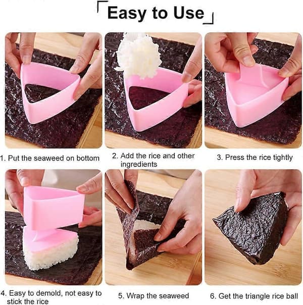 Onigiri Form Trekant, 2-pak Stor Risbolleform Sushi-maskiner