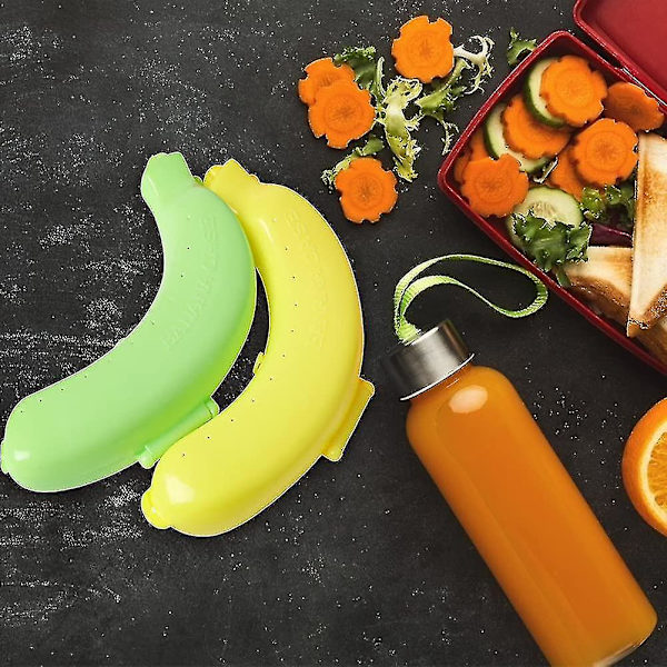 Bananlåda, 3-pack Olika Färg Bananhållare Utomhus Resa Söt Bananskydd Förvaringslåda