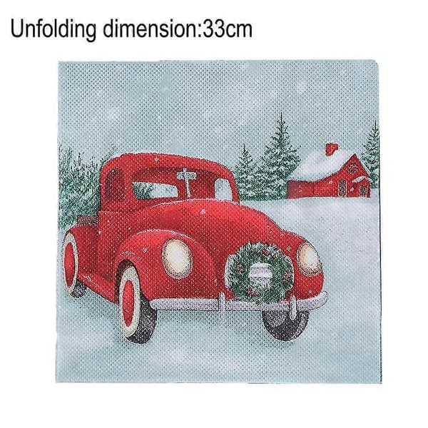 Servietter til julebord, julepynt style4