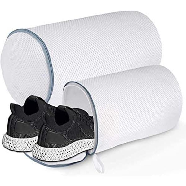 Vasketøj til sko, polyester mesh skoposer, sæt med 2 (XL+ L)