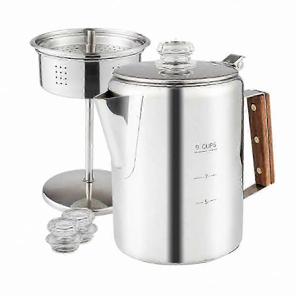 Kaffeperkolator i rostfritt stål för utomhuscamping och hemmabruk