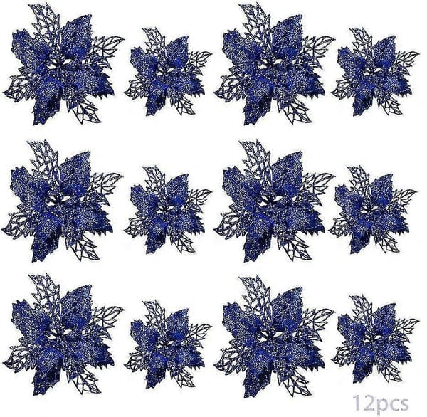 Hule Glitter Juleblomster Dekorationer