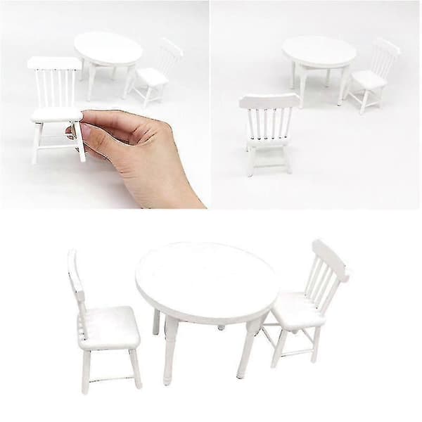 3 stk. sæt Mini Simulation Hjem Model Dukkehus Tilbehør Miniature Landskab Ornament Træ Hvid