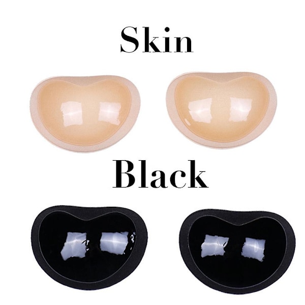 3 par silikone gel bh brystforstærkere push up puder kylling bikini fileter indsatser to sorte en hud