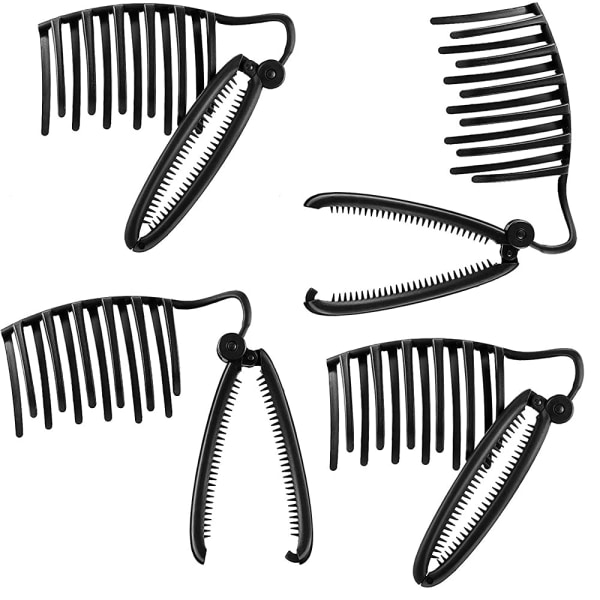 Snabb fransk stil hårnål Flätad hårnål Smutsig bulle Hårnål Hårnålsklämma Insatser Hårklämma Hair Maker Tools 4 delar