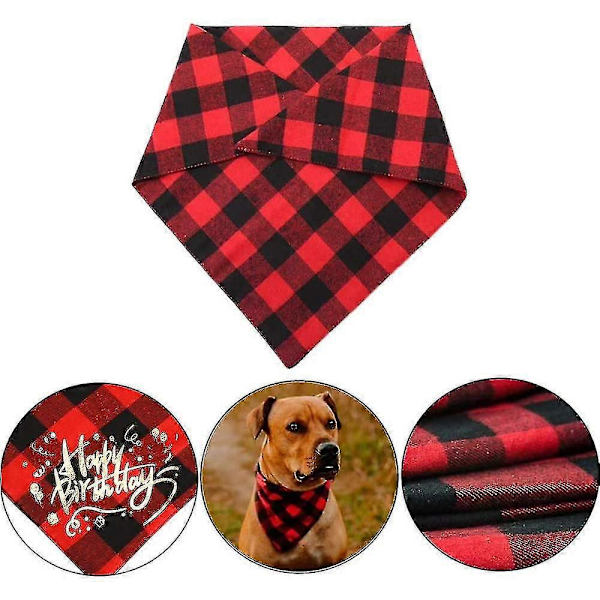 Triangulär Hund Bna, 2 Stycken Triangulära Hund Bna Haklappar, Hund Bna (röd Och )