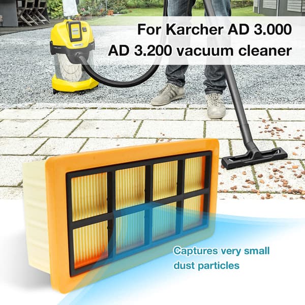 Set med 2 HEPA-splitters för Kärcher 6.415-953.0 AD 3.000 AD 3.200 dammsugare