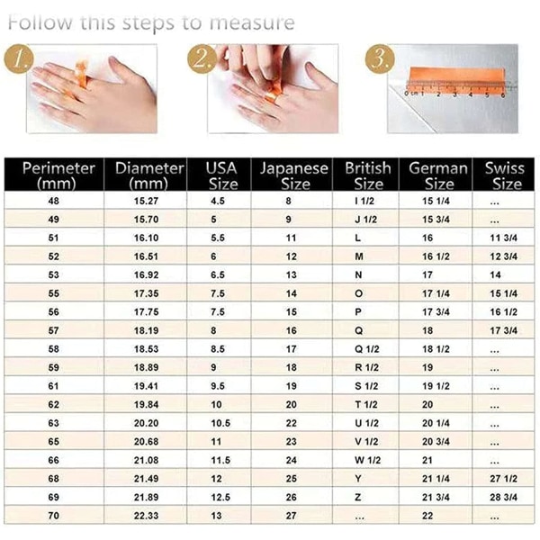 Rotation Chain Promise Rings for Women Men - Størrelse 8 (Sort)