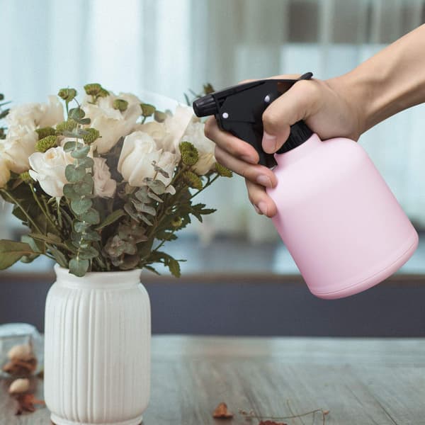 Plastik planteforstøver, med toppumpetrigger, rosa