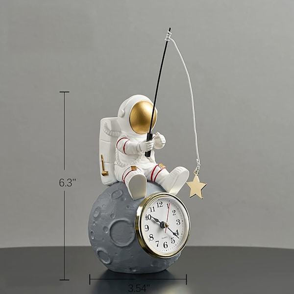 Astronautfigur Klocka för Skrivbord & Hylla, Batteridriven