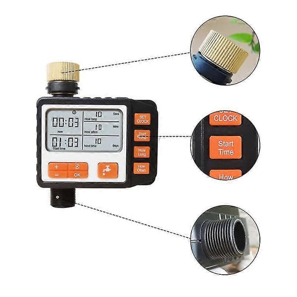 Automatisk vandingsur, programmerbar digital slangehane-timer Smart sprinkler-vandingssystemcontroller