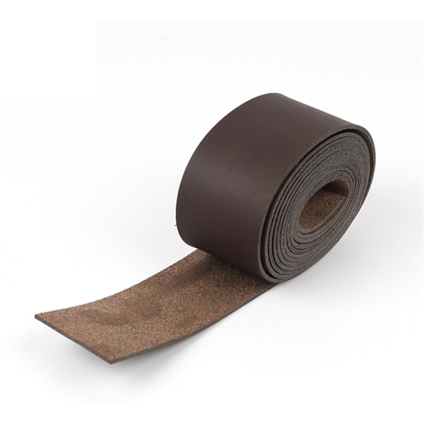Mikrokuitunahkainen hihna 2 metriä pitkä taide- ja käsityöprojekteihin, vaatteisiin, koruihin, pakkaamiseen, työkaluksi dark coffee 2.5cm