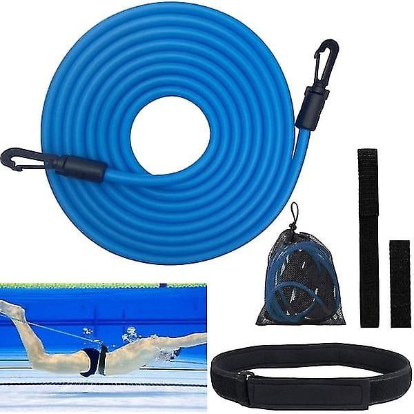 Pool Swim Band Adjustable Swim Trainer Swimming Resistance Bands For Kids Adults 4M Swim Training Band Suitable For All Pools