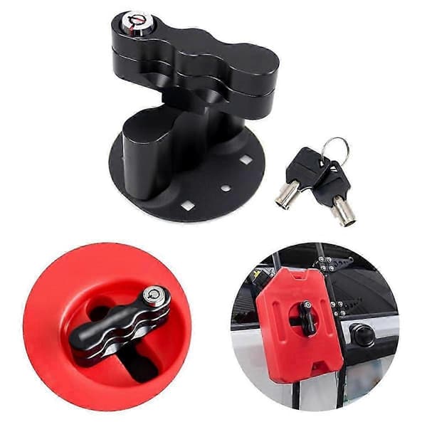 Pack Mount Lås, Låsande Pack Mount med Bakplatta Bas och 2 Nycklar, för Bränslebehållare, Vattenbehållare