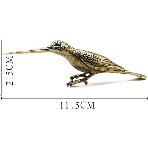 Kolibri-figurer i mässing, fågelskulpturer i brons
