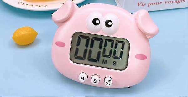 Tecknad Timer Påminnelser Studenter Lär Sig Hälla Köksklocka (Rosa)