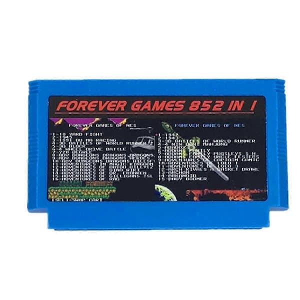 852 i 1 spil til FC-adapter til SFC/SNES-spillekonsol FOREVER GAMES-spil
