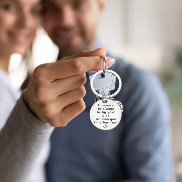 Nøglering Valentinsdagsgaver til kæreste, par nøglering gave til ham eller hende, jul fødselsdag bryllupsdag jubilæum