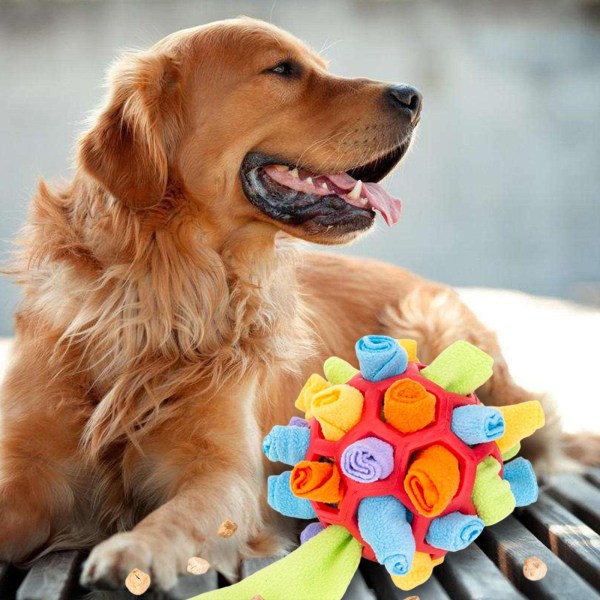 Snuffle Ball Leksak  Hund Berikning Snuffle Ball Valp Leksaker(Röd)