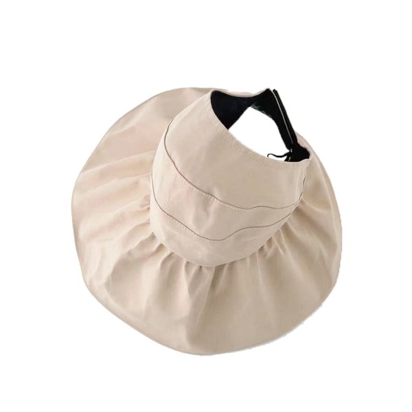 Hatte Damer Solhatte Stor Bred Skygge Hestehale Hat(Khaki)