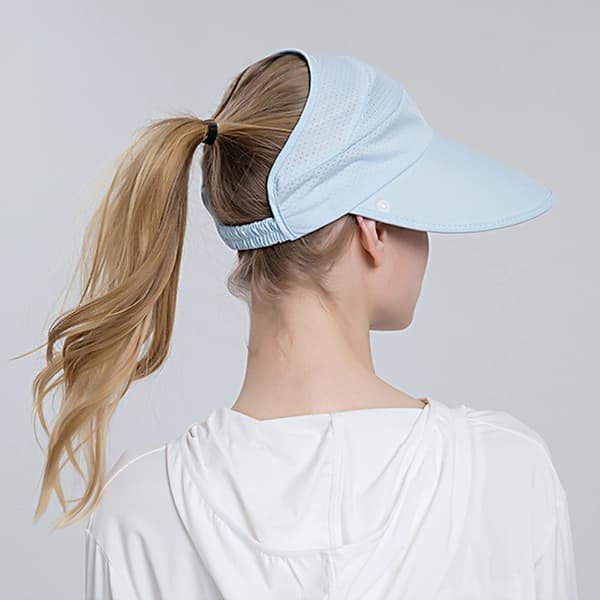 Dam Sommar Solhatt Ansiktsmask Solid Färg(Blå)