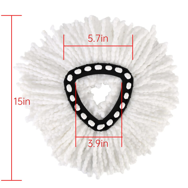 6 kpl:n vaihtomoppipää, yleismaailmallinen 360° mikrokuitumoppe, yhteensopiva Vileda EasyWring 2-in-1 Turbo -moppipään vaihtopää