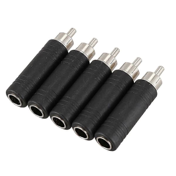 5x 6,35 mm 1/4 tomme Mono Hun Jack til RCA Hanstik Audio Adapter Kabel Konverter