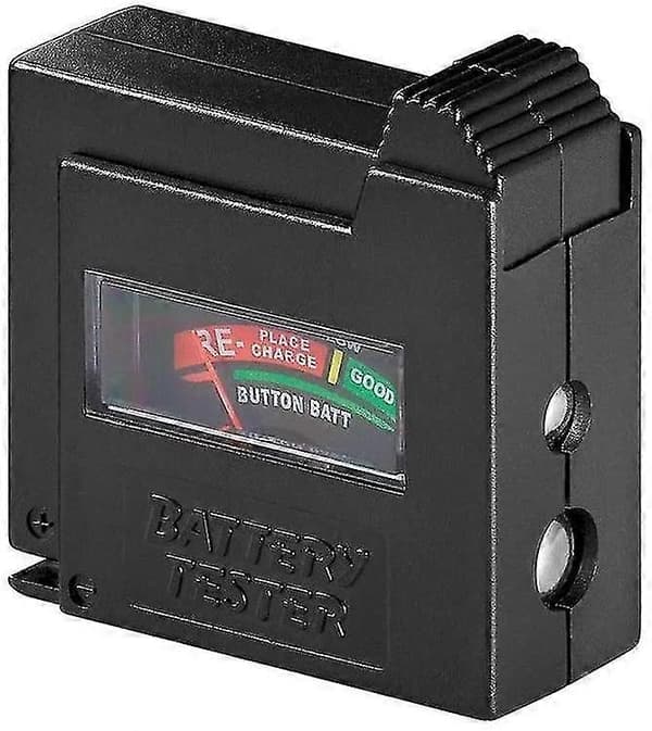 1 st Digital Batteritestare För Aa, Aaa, C, D, 9v, Knappbatterier, Knappkapacitetstestare, Svart