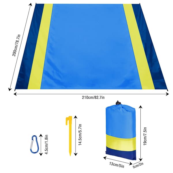 Strandfilt Picknickfilt 200 x 210 cm Extra Stor Strandmatta