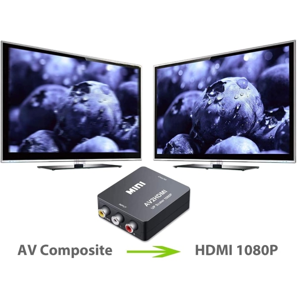 AV-HDMI-sovitin Mini-AV-CVBS-HDMI-sovitin