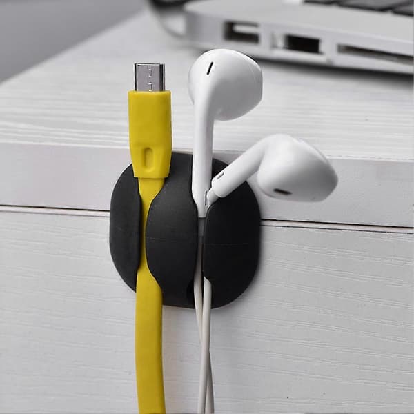 Universal Office Cable Clips 10-pakning - Skrivebordskabelholder og organizer