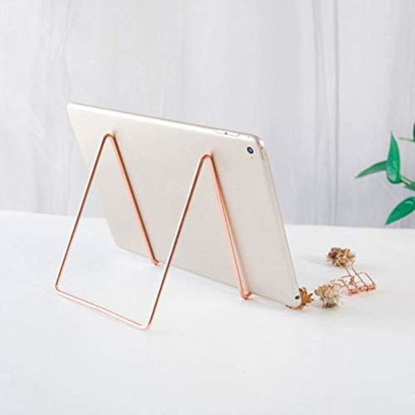 Bokställ Bokhållare för Läsning Display Kök Perfekt för Läsning, Kokboksställ, Musikbok Dokument(Rose gold)