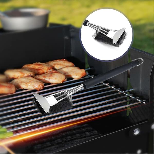 1 kpl Grilliharja, 3-in-1 Grillin Puhdistusharja Kaapimella