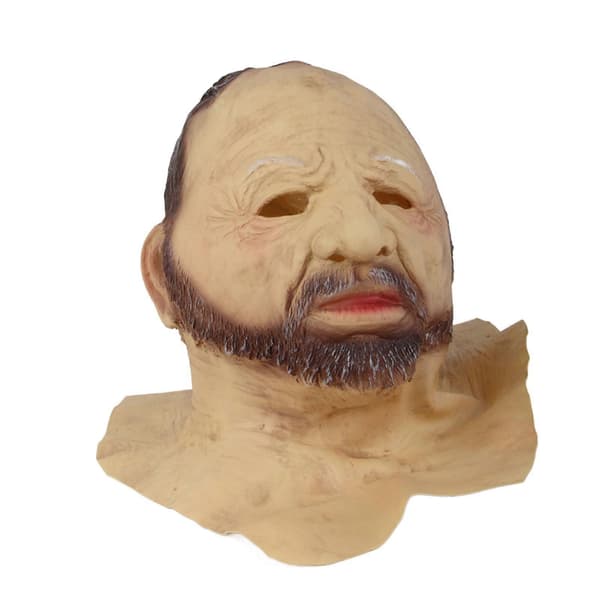 Latex Gammal Mans Ansiktstäckning för Halloween Maskerad Maskeradkostym