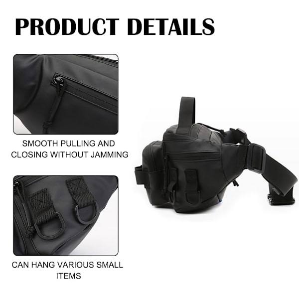 Fiske Tackle Bag Fanny Pack, Vattentät Fiskeverktyg Midjeväska för Fiske Vandring Löpning
