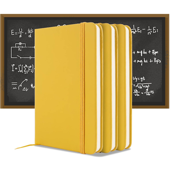 1 stk. Lomme Notesbog Små Notesbøger Hardback Notesbog A6 Notesblok Journal 160 Sider (80 Ark) - gul