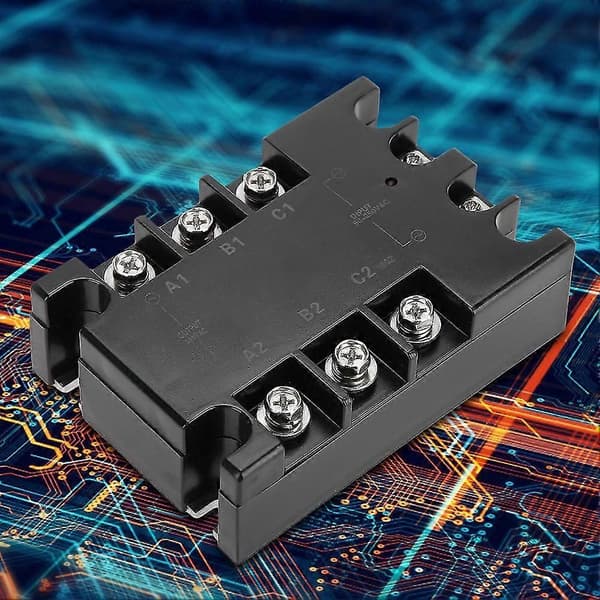 3-faset 40A AC AC Solid State Relæ SSR Input 90-250VAC Belastning 24-480VAC TSR-40AA H