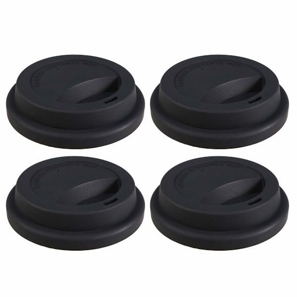 Ersättningslock Cup Lock Cover, 4 st Silikon Kaffe Mugglock Återanvändbara Resekopplock Kaffe Kopplock