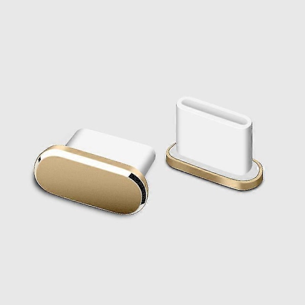 5 kpl USB Type C pölynkestävä tulppa, USB C -portin pölyn suojaus - Kulta gold
