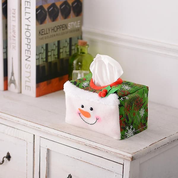 Juledekor Hjemmefest Ornament Dekor Julepynt Juledekorasjon Tissue Box Dekor Set @bugu