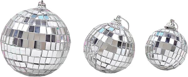 Julepynt Kugle Julepynt - 6 Stykker Guld Sølv Julepynt Kugle Mini Disco Spejlkugle Juletræ Kage Dekoration