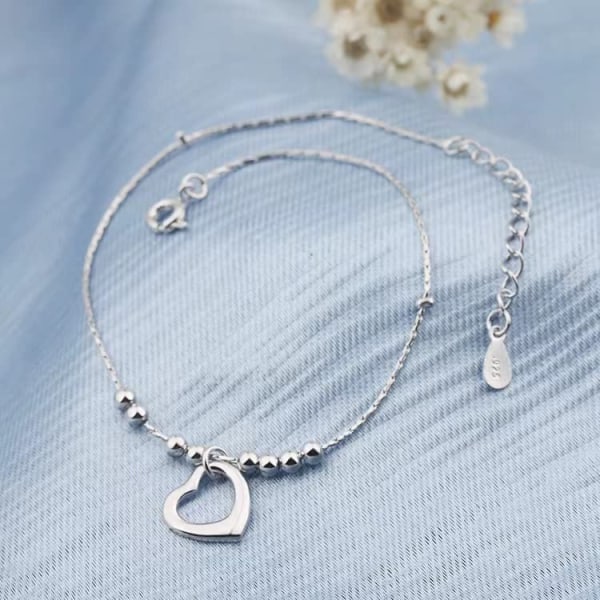 Ankelarmband 925 Sterling Silver  Love Anklets för kvinnor