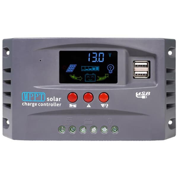 50A Solladdningsregulator, Automatisk Detektering 12V/24V Längd: 17,5 cm / Bredd: 10,5 cm / Höjd: 4,5 cm