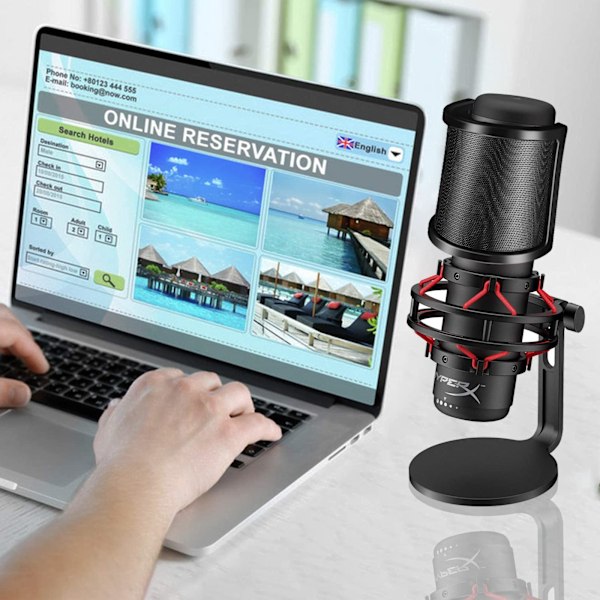 Popfilter, professionell trelagers metallnätmikrofon vindruta