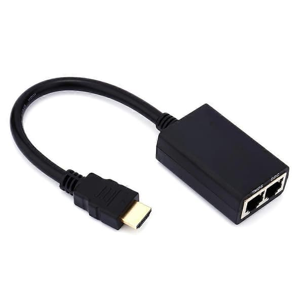 HDMI Extender Over RJ45 CAT5e/CAT6 LAN Ethernet Op Til 30M, 1080P Repeater