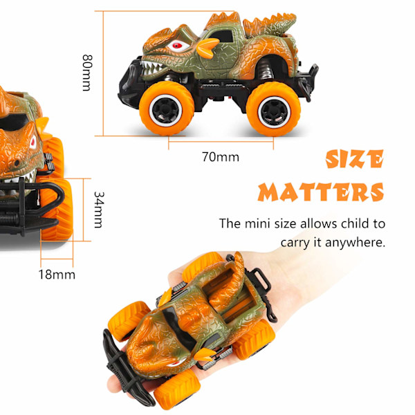 Leksaker för småbarn 4-5 år gamla pojkar RC bil fjärrkontroll lastbilar för 3-4 år gamla barn, födelsedagspresenter förskoleleksaker bilar RWD 1/43 skala (orange) orange