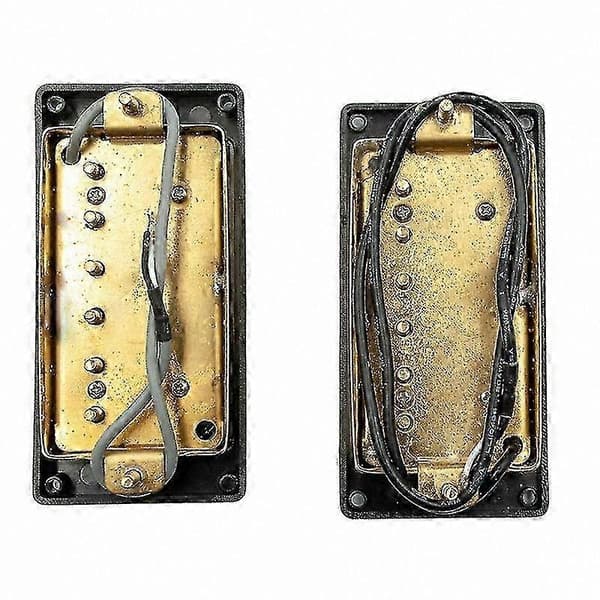 Dubbelspole Humbucker Pickups för Elgitarr, 50+52mm Guld LP Stil